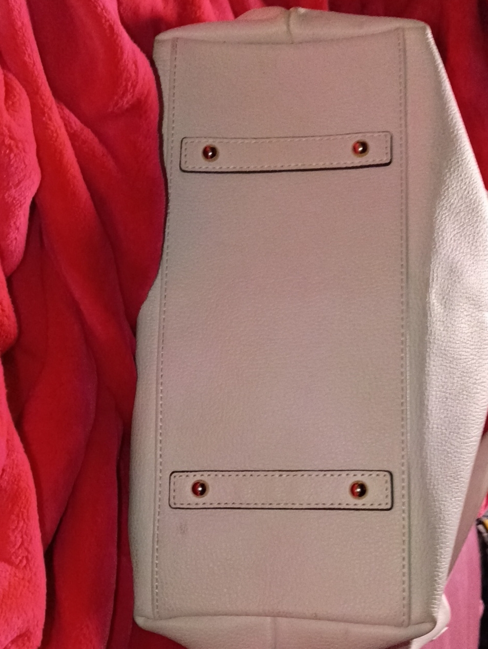 Dooney And Bourke White Leather Shoulder Hobo Bag with Gold Hardware - Picture 3 of 14